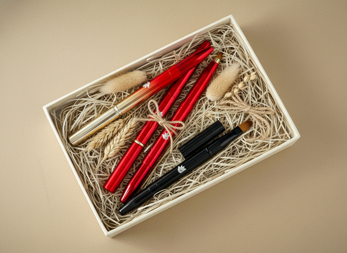 Doppel-Lippenpinsel – Präzises Auftragen von Aker Fassi & Lippenfarbe