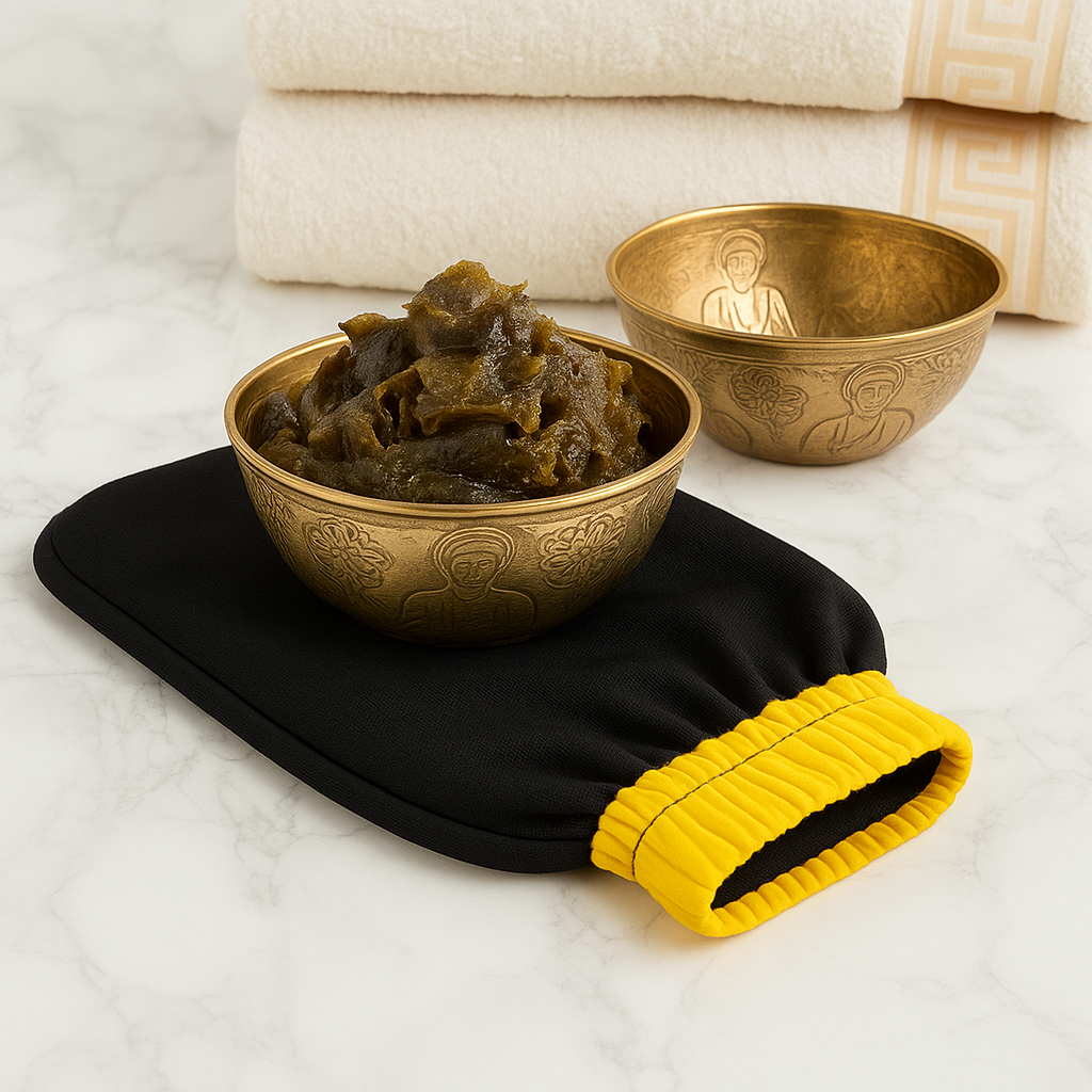 Lot de 5 savons Beldi en sachet – Savon noir traditionnel du Maroc