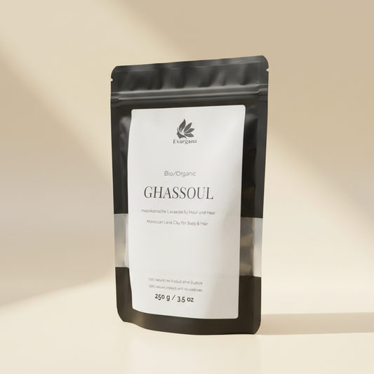 Ghassoul Stein (Rhassoul) – Reine marokkanische Lavaerde für Haut & Haar | 100 % Natur | 250 g