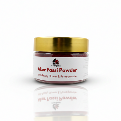 Aker Fassi Pulver – 100 % Natur | Traditionelles marokkanisches Schönheitsritual | Evargana