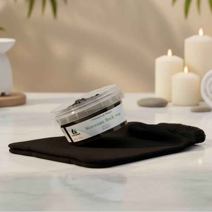 Beldi Soap 150 g – Original Moroccan Black Soap with Olive Oil | Hammam Scrub & Deep Cleansing