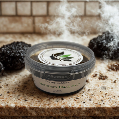 Beldi Soap 150 g – Original Moroccan Black Soap with Olive Oil | Hammam Scrub & Deep Cleansing