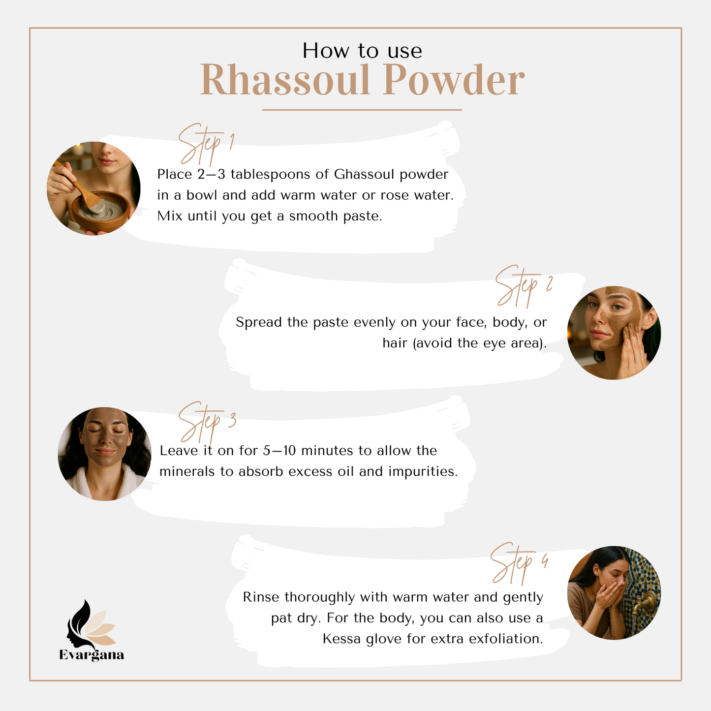 Ghassoul Pulver 150 g – Marokkanische Lavaerde für Gesicht, Körper & Haar | 100 % Natur, Detox & Pflege