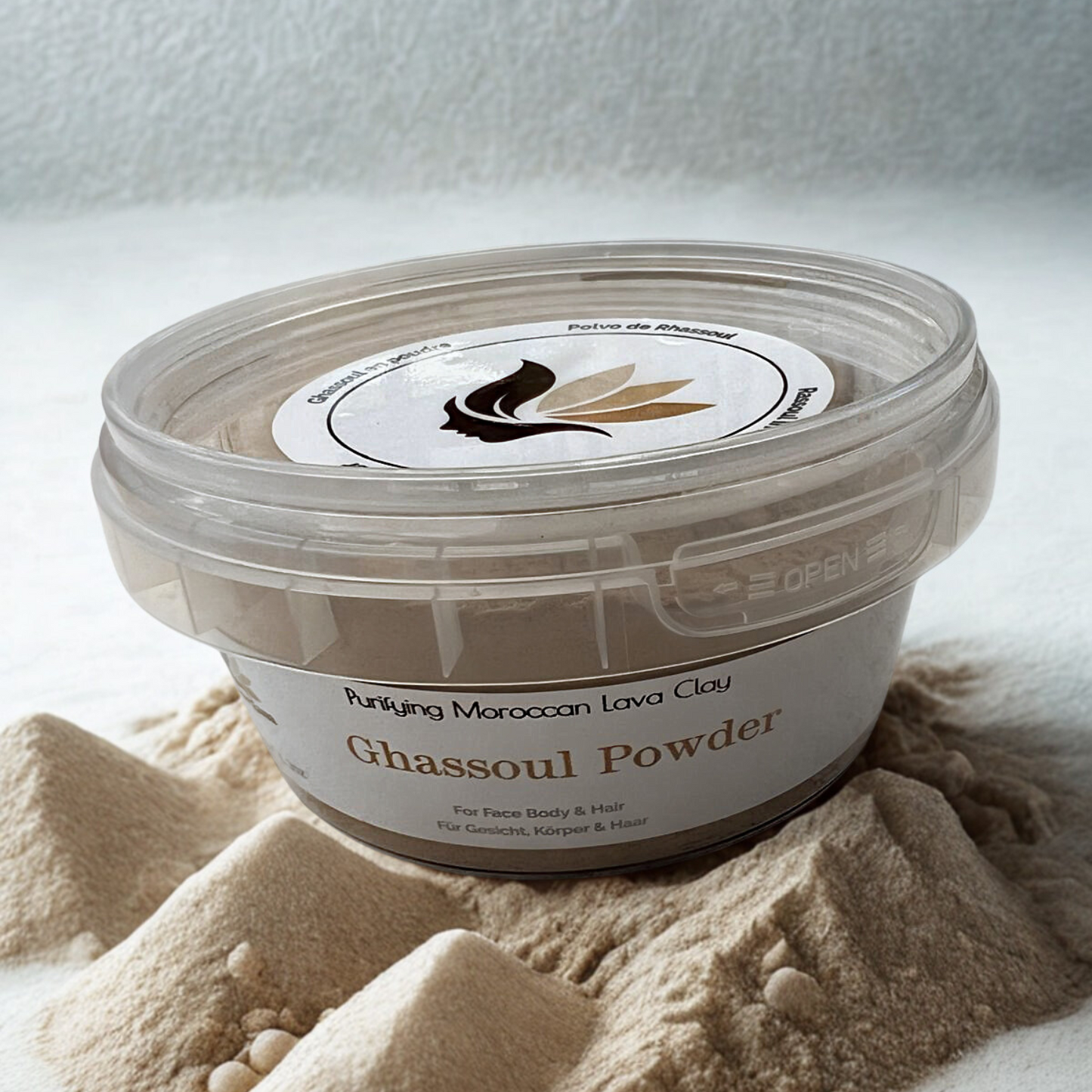 Ghassoul Pulver 150 g – Marokkanische Lavaerde für Gesicht, Körper & Haar | 100 % Natur, Detox & Pflege