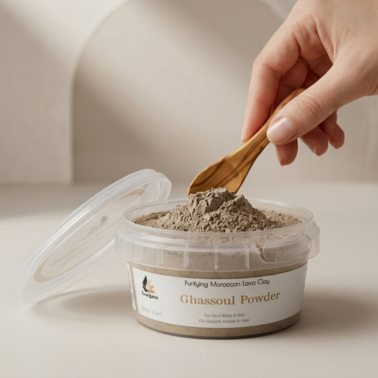 Ghassoul Pulver 150 g – Marokkanische Lavaerde für Gesicht, Körper & Haar | 100 % Natur, Detox & Pflege