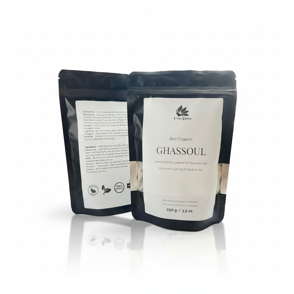 Ghassoul Stein (Rhassoul) – Reine marokkanische Lavaerde für Haut & Haar | 100 % Natur | 250 g