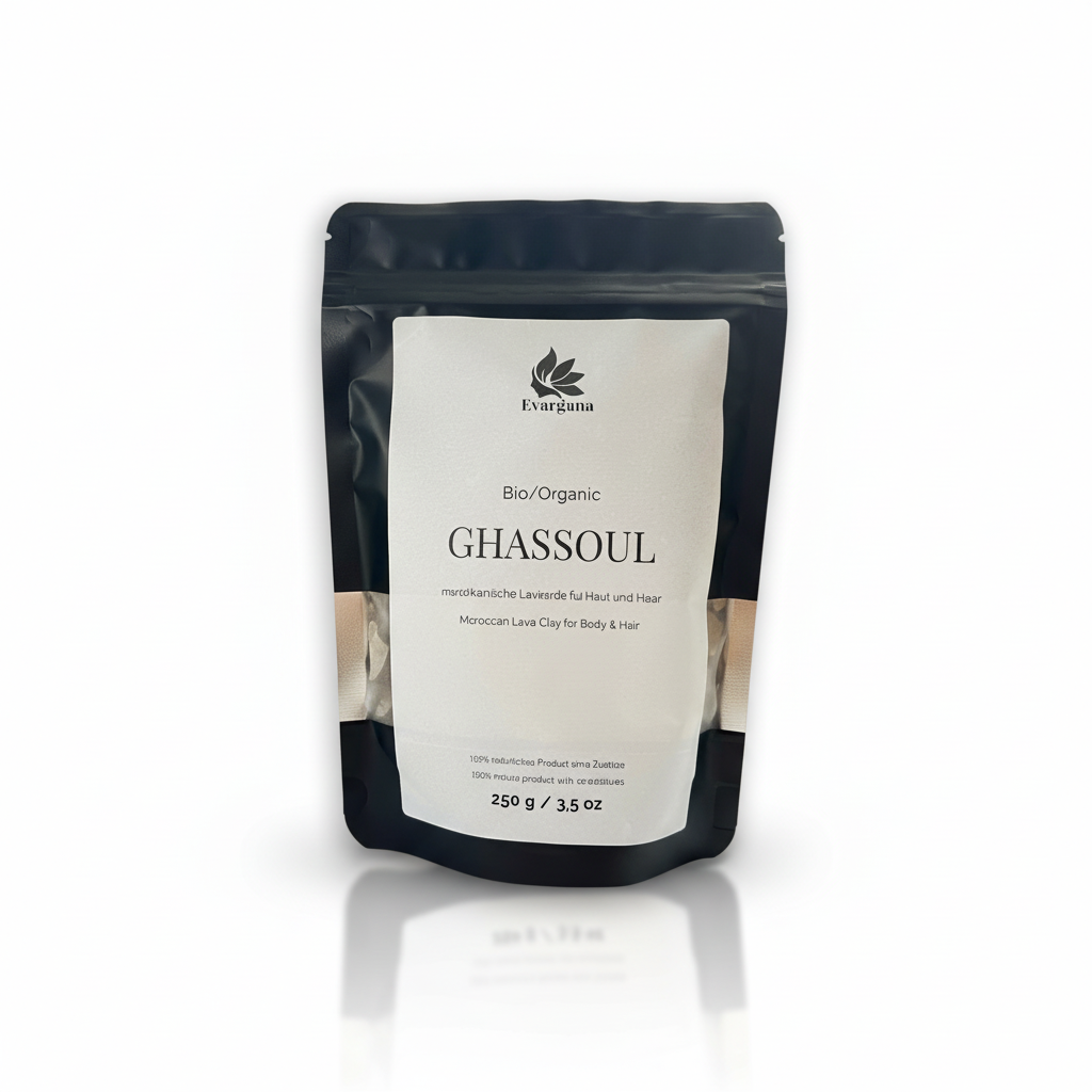Ghassoul Stein (Rhassoul) – Reine marokkanische Lavaerde für Haut & Haar | 100 % Natur | 250 g