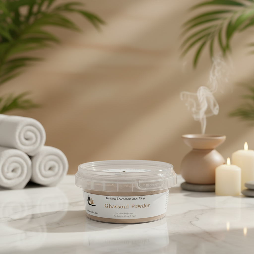 Ghassoul Pulver 150 g – Marokkanische Lavaerde für Gesicht, Körper & Haar | 100 % Natur, Detox & Pflege