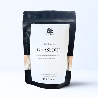 Pierre de ghassoul (Rhassoul) – Argile de lave marocaine pure pour la peau et les cheveux | 100 % naturelle | 250 g