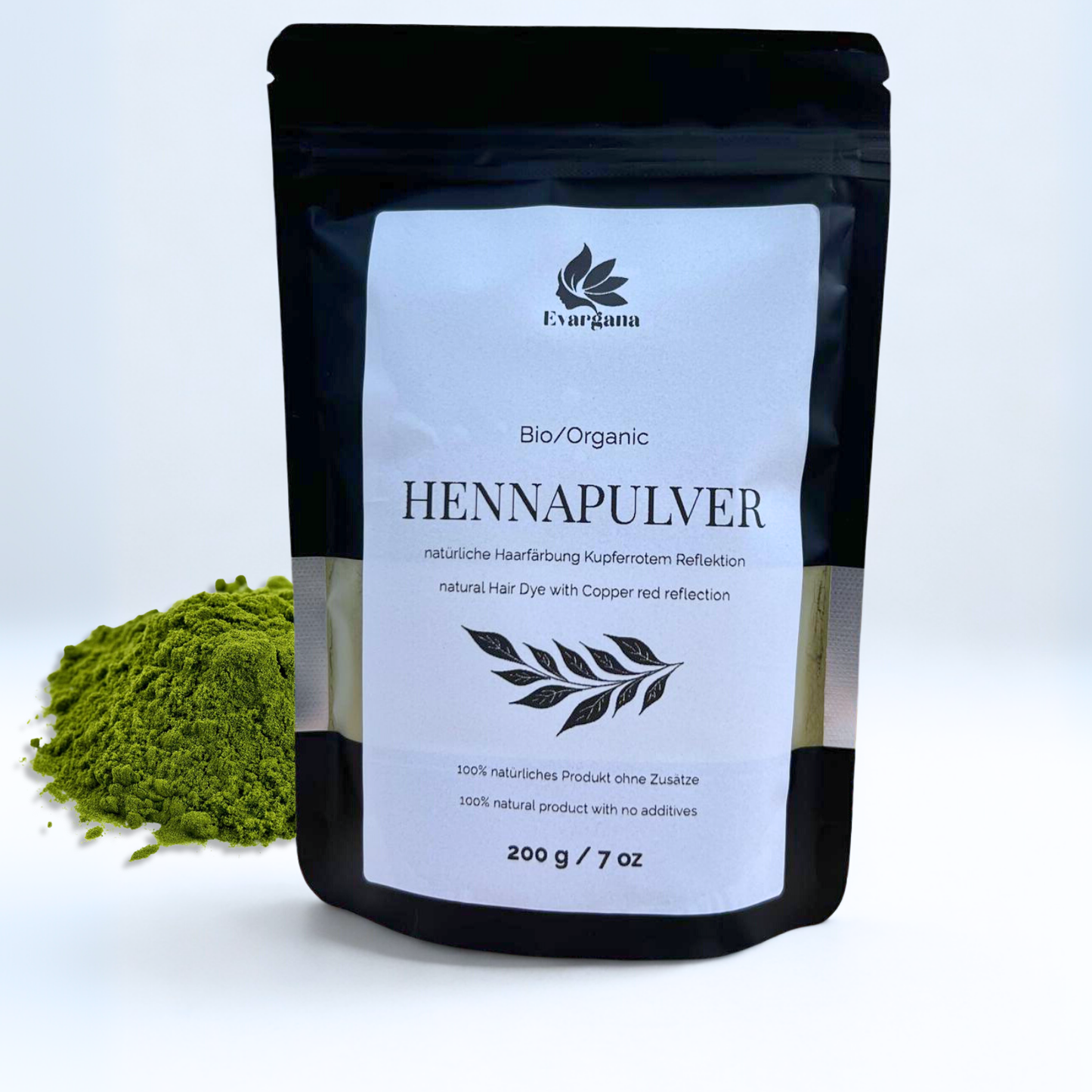 Henna Pulver – 100 % Natur, 200 g im wiederverschließbaren Beutel