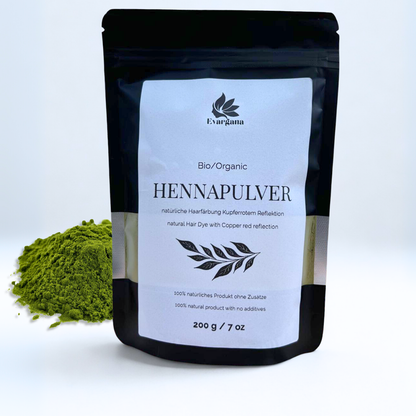 Henna Pulver – 100 % Natur, 200 g im wiederverschließbaren Beutel