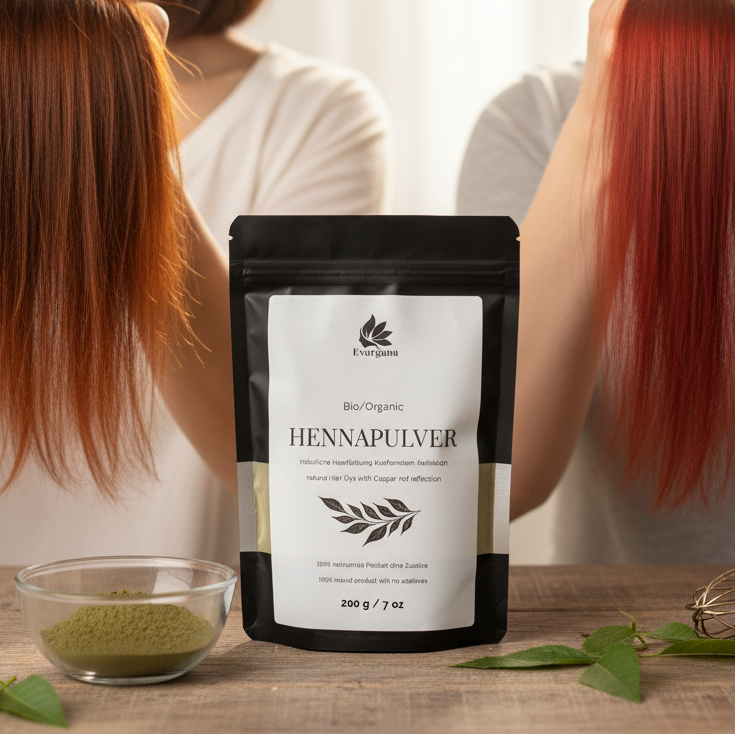 Henna Pulver – 100 % Natur, 200 g im wiederverschließbaren Beutel