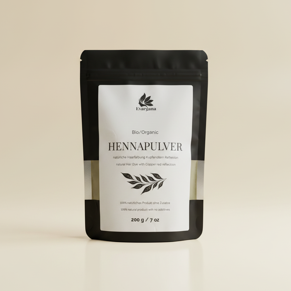 Henna Pulver – 100 % Natur, 200 g im wiederverschließbaren Beutel