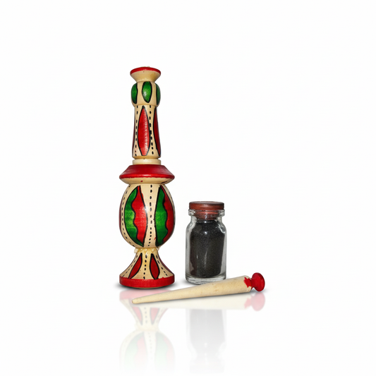 Marokkanischer Khol mit Behälter – Traditionelles Augenpulver inkl. Applikator