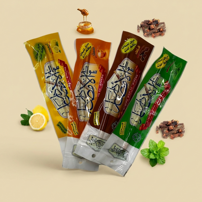 Miswak – Natürliche Zahnbürste aus dem Salvadora-Persica-Baum (Nelke, Zitrone, Honig oder Minze)