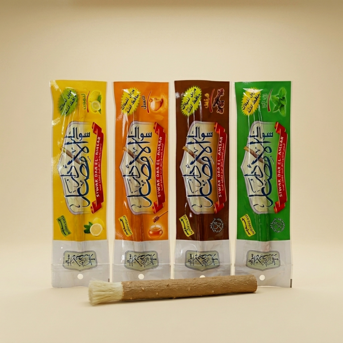 Miswak – Natürliche Zahnbürste aus dem Salvadora-Persica-Baum (Nelke, Zitrone, Honig oder Minze)