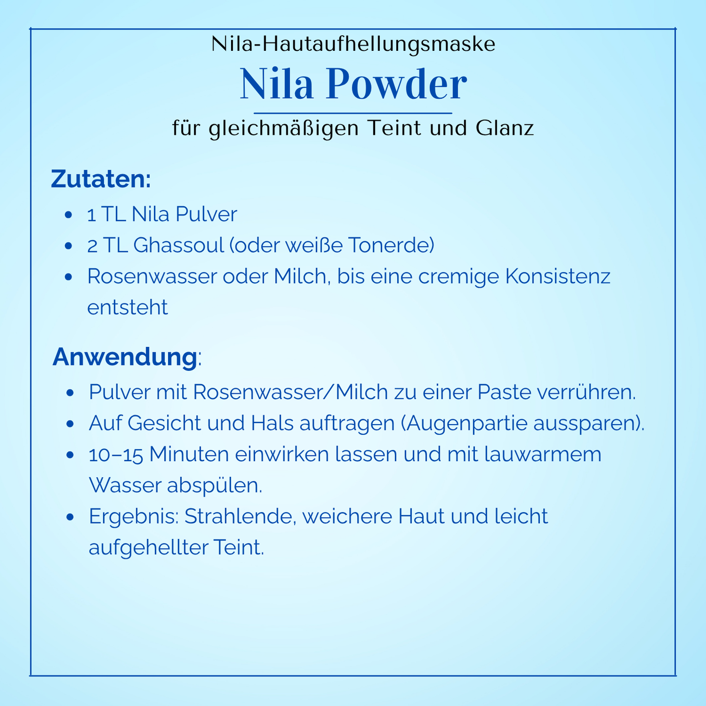 Nila Pulver 50 g – Traditionelles marokkanisches Indigo-Pulver für Haut & Spa