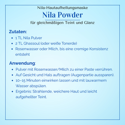 Nila Pulver 50 g – Traditionelles marokkanisches Indigo-Pulver für Haut & Spa