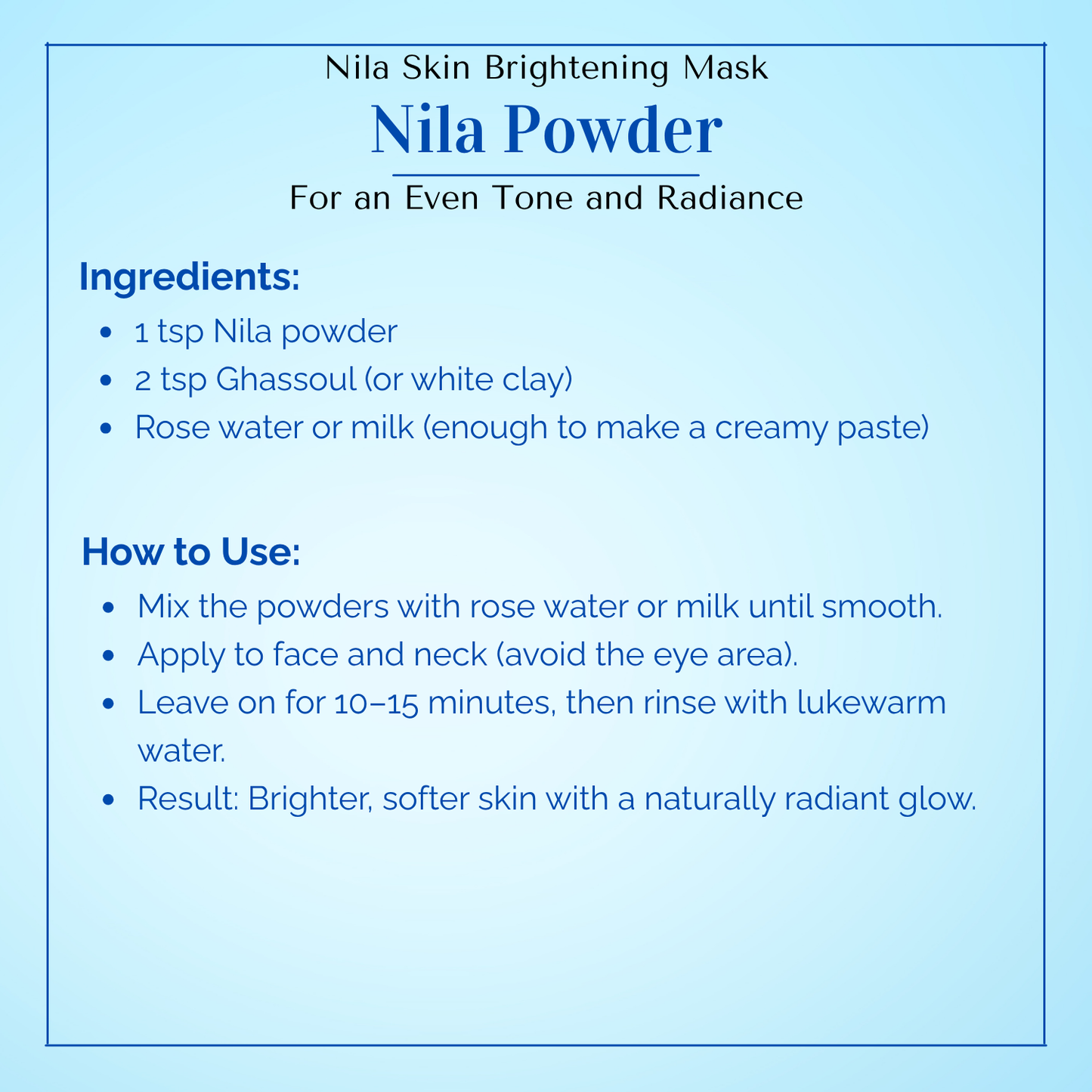 Nila Pulver 50 g – Traditionelles marokkanisches Indigo-Pulver für Haut & Spa