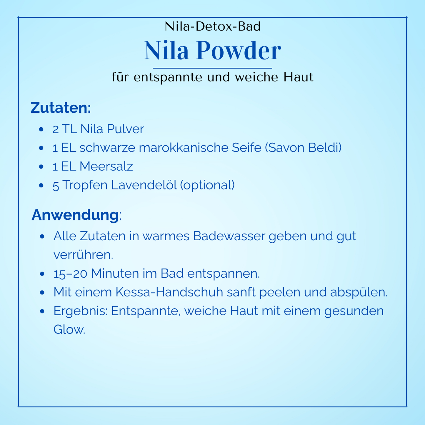 Nila Pulver 50 g – Traditionelles marokkanisches Indigo-Pulver für Haut & Spa