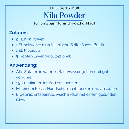 Nila Pulver 50 g – Traditionelles marokkanisches Indigo-Pulver für Haut & Spa
