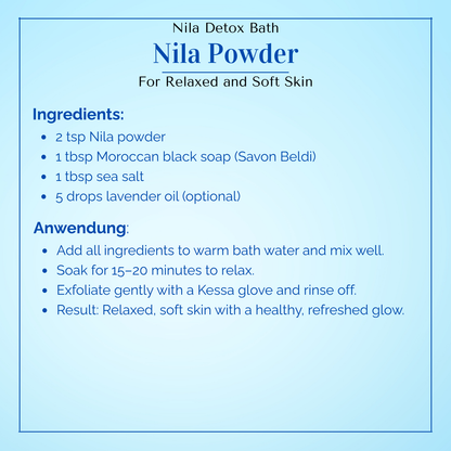 Nila Pulver 50 g – Traditionelles marokkanisches Indigo-Pulver für Haut & Spa