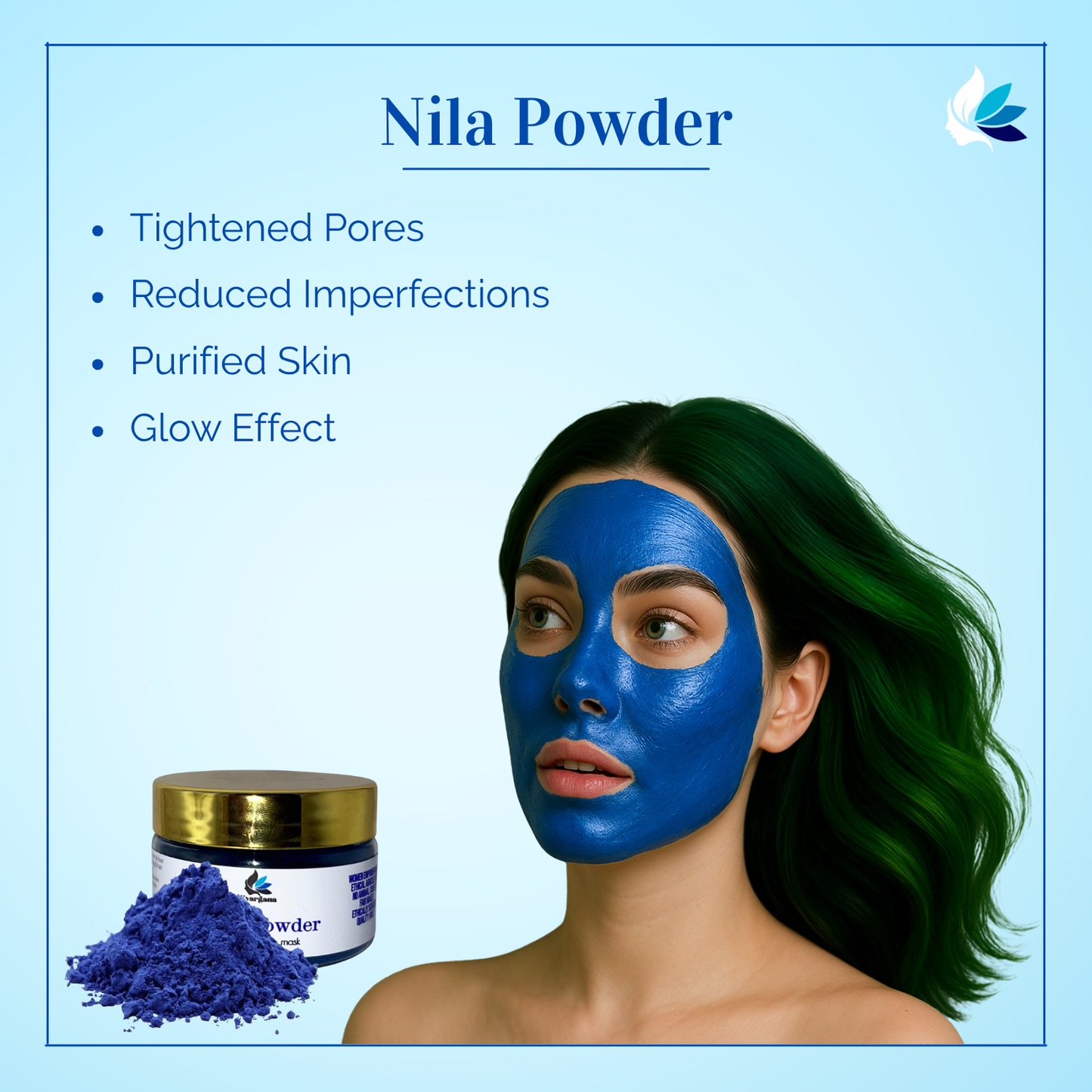 Nila Pulver 50 g – Traditionelles marokkanisches Indigo-Pulver für Haut & Spa