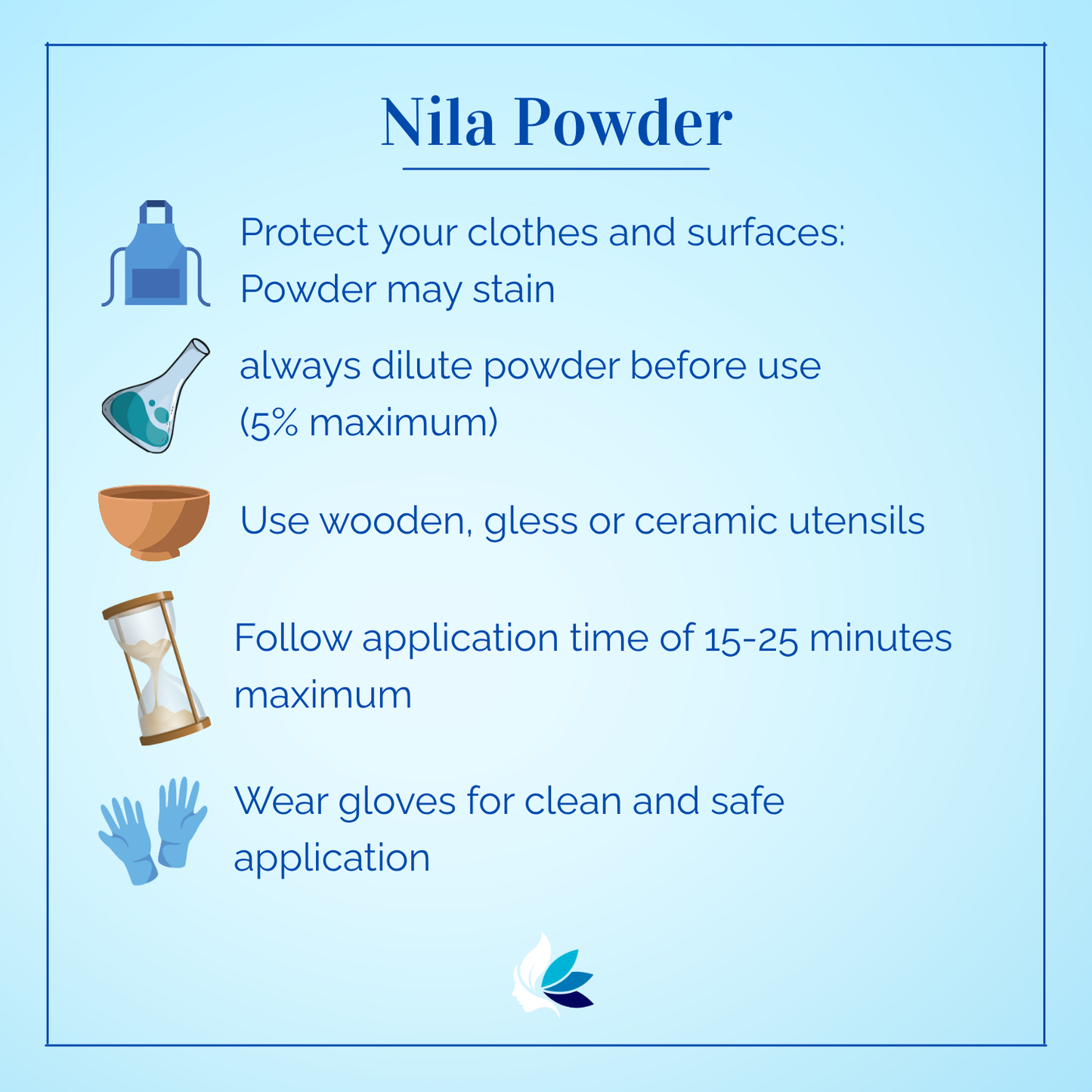 Nila Pulver 50 g – Traditionelles marokkanisches Indigo-Pulver für Haut & Spa