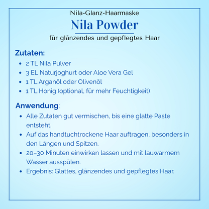 Nila Pulver 50 g – Traditionelles marokkanisches Indigo-Pulver für Haut & Spa