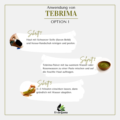 Poudre de gommage corporel Tebrima – Rituel spa marocain pour une peau lisse et éclatante | 150 g