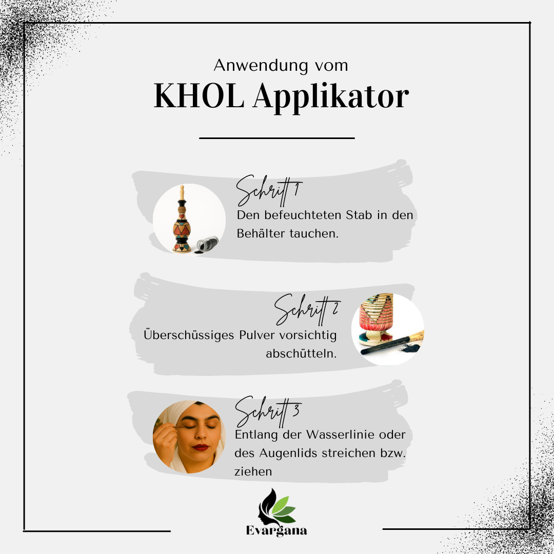 Marokkanischer Khol mit Behälter & Applikator – Traditionelles Augenpulver, handgefertigt