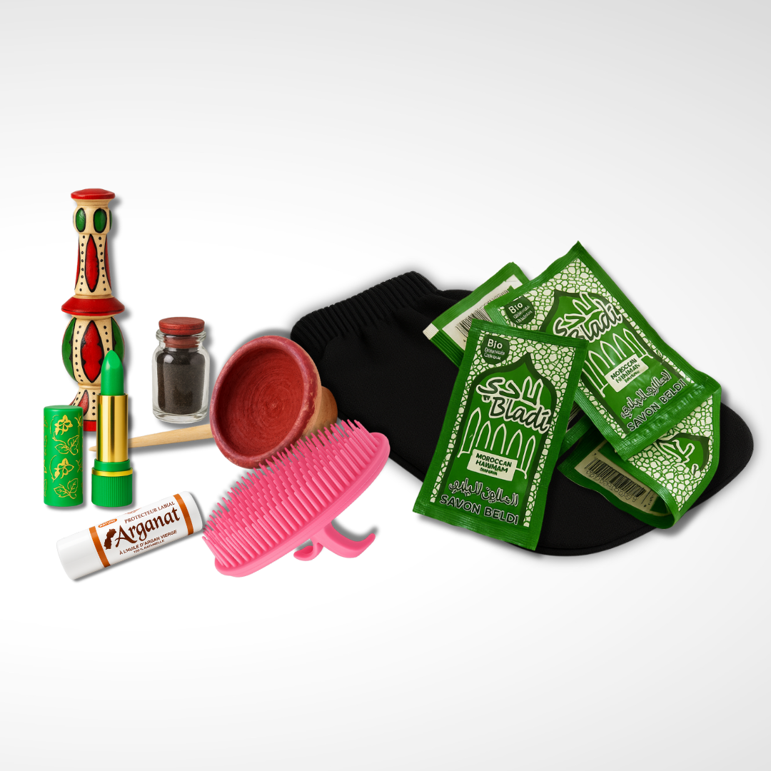 Coffret Hammam Fête des Mères – Soins de Beauté Naturels du Maroc avec E-Book