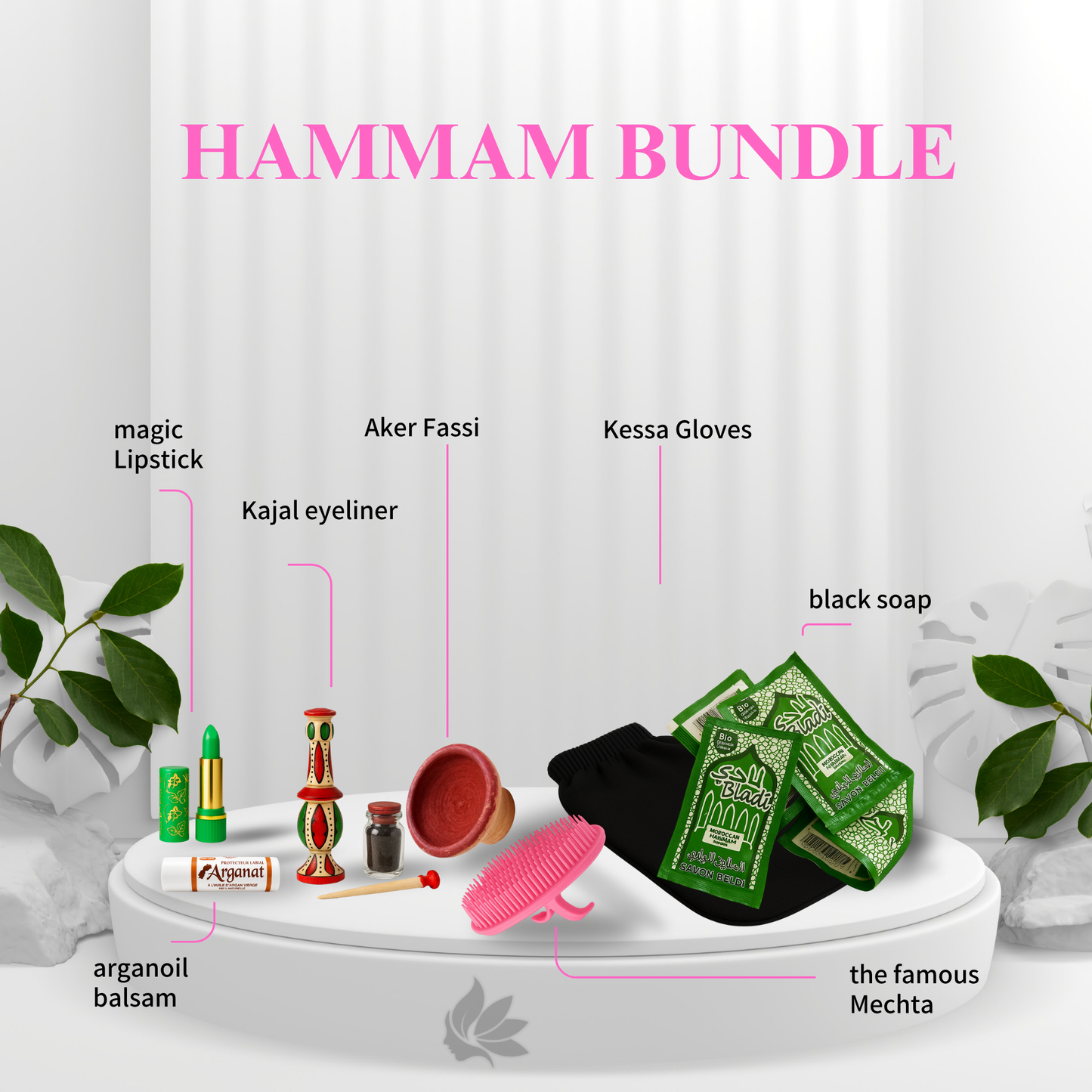 Coffret Hammam Fête des Mères – Soins de Beauté Naturels du Maroc avec E-Book